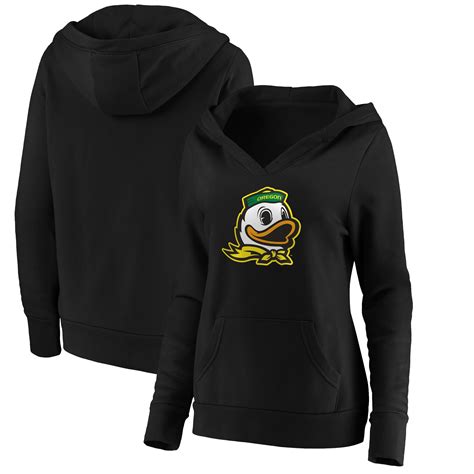 Fanatics.com Oregon Ducks Primary Logo V-Neck Pullover Hoodie logo
