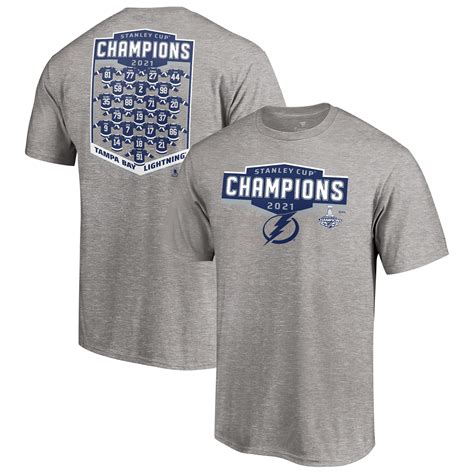 Fanatics.com Tampa Bay Lightning 2021 Stanley Cup Champions Locker Room T-Shirt logo
