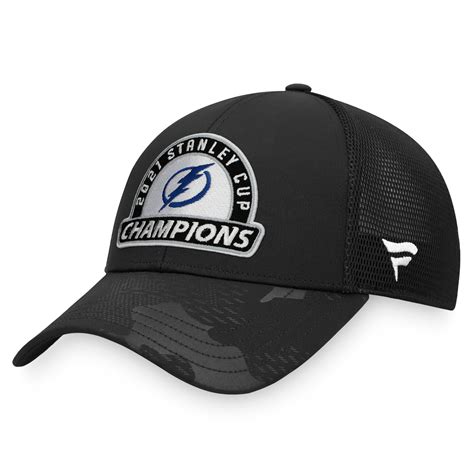 Fanatics.com Tampa Bay Lightning 2021 Stanley Cup Champions Locker Room Trucker Hat commercials
