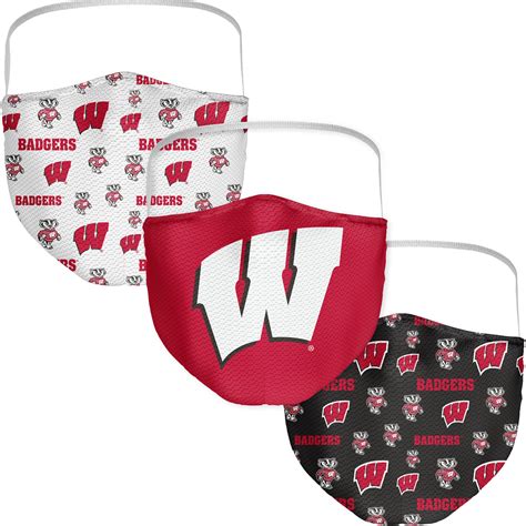 Fanatics.com Wisconsin Badgers Adult All Over Logo Face Covering