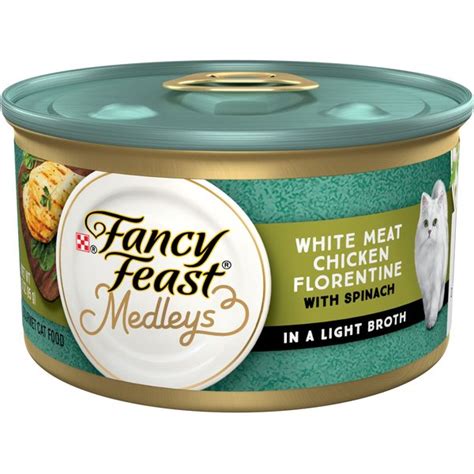 Fancy Feast Medleys White Meat Chicken Florentine With Spinach in a Light Broth