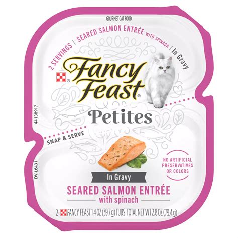 Fancy Feast Petites Seared Salmon Entrée With Spinach