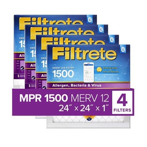 Filtrete 1500 Allergen, Bacteria & Virus Smart Air Filter