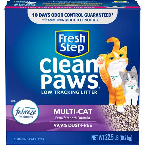 Fresh Step Clean Paws Multi-Cat With Febreze Freshness
