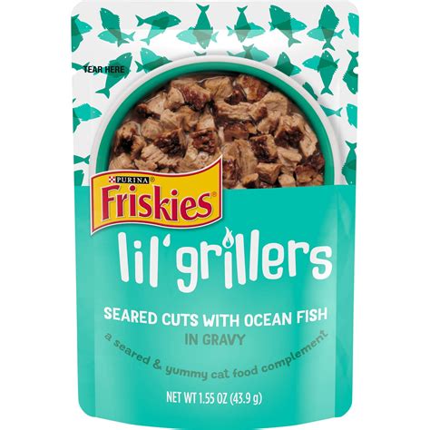 Friskies Lil' Grillers Seared Cuts With Ocean Fish in Gravy Cat Food Topper logo