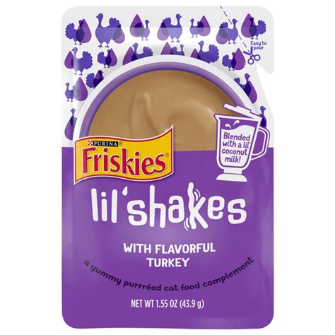 Friskies Lil’ Shakes With Flavorful Turkey Cat Food Complement logo