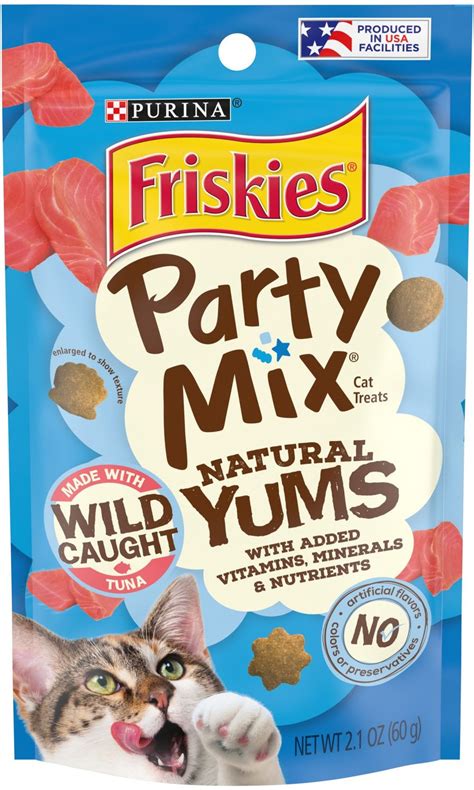 Friskies Natural Yums Party Mix Cat Treats With Real Tuna logo