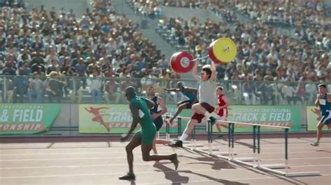 GEICO Car Insurance TV commercial - Weightlifter Wins Track Race
