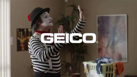 GEICO Renters Insurance TV Spot, 'A Mime Helps with the Chores'