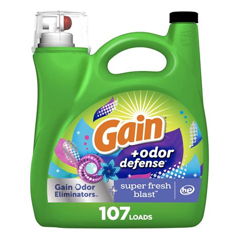 Gain Detergent Gain+ Odor Defense Super Fresh Blast Dryer Sheets