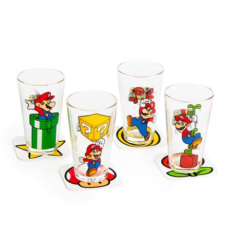 GameStop Super Mario Bros. Glass Set
