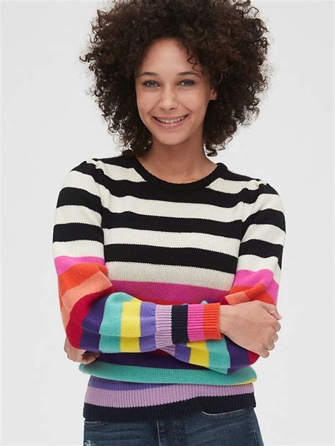 Gap Crazy Stripe Slouchy Sweater