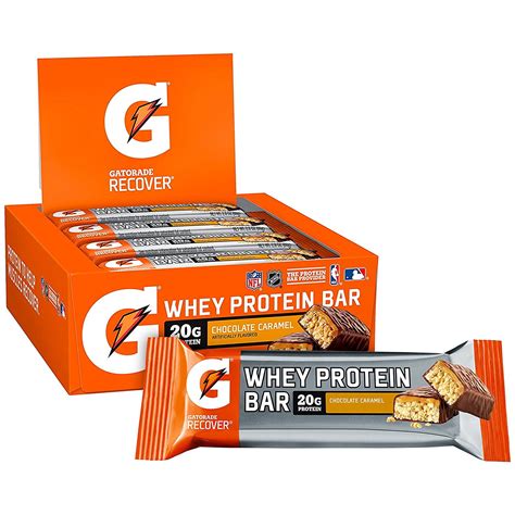 Gatorade Chocolate Caramel Recover Whey Protein Bar commercials