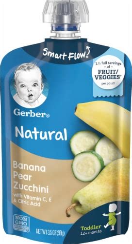 Gerber Natural Pouch Banana Pear Zucchini commercials