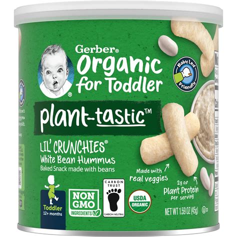 Gerber Plant-tastic Lil' Crunchies White Bean Hummus commercials