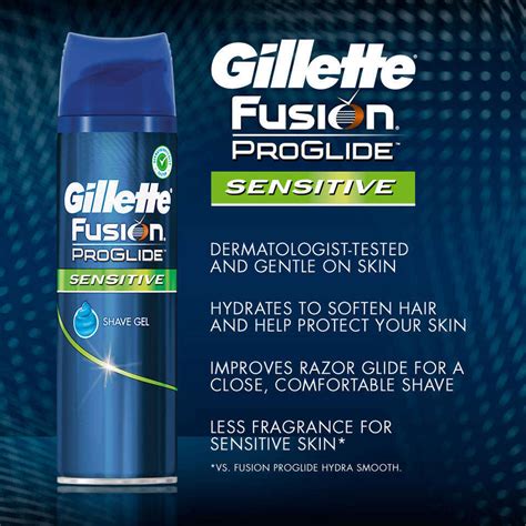 Gillette Fusion ProGlide Sensitive Shave Gel logo