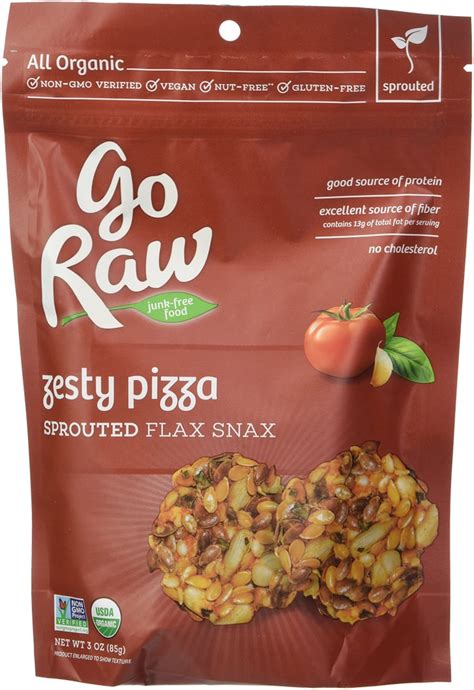 Go Raw Zesty Pizza Flax Snacks logo