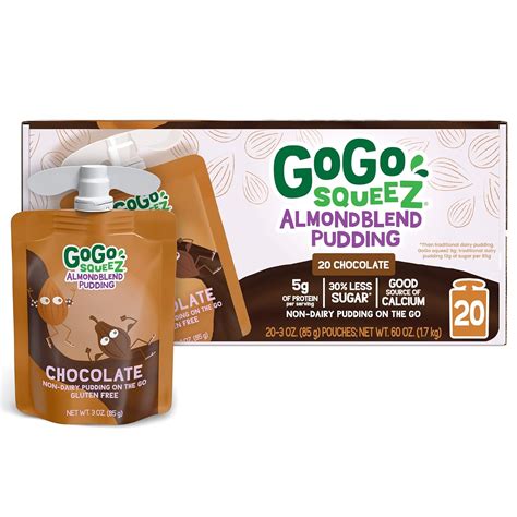GoGo squeeZ Chocolate Almond Blend Pudding logo