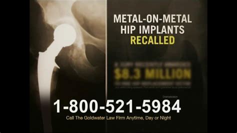 GoldWater Law Firm TV Commercial For Hip Repalcement