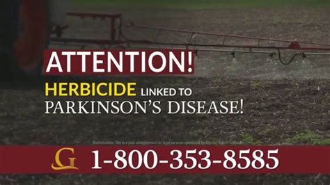 Goldwater Law Firm TV Spot, 'Herbicide Paraquat: Parkinson's'