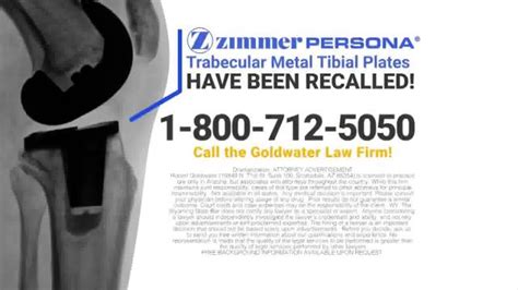 Goldwater Law Firm TV Spot, 'Knee and Ankle Joint Replacement Recall'