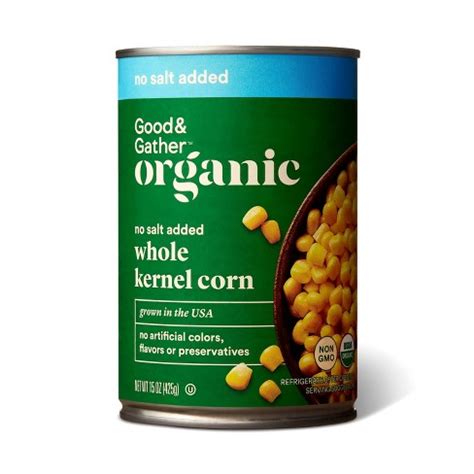 Good & Gather Organic No Salt Added Whole Kernel Corn