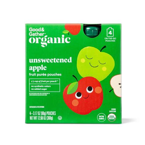 Good & Gather Unsweetened Apple Organic Applesauce Pouches