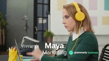Grammarly Business TV commercial - Marketing Team: Maya