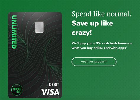 Green Dot Cards Unlimited Cash Back Bank Account logo