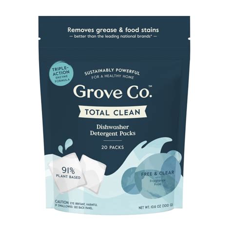 Grove Collaborative Total Clean Dishwasher Detergent Packs logo