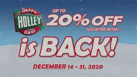 Happy Holley Days TV Spot, 'Daily Deals Up to 20 Off'