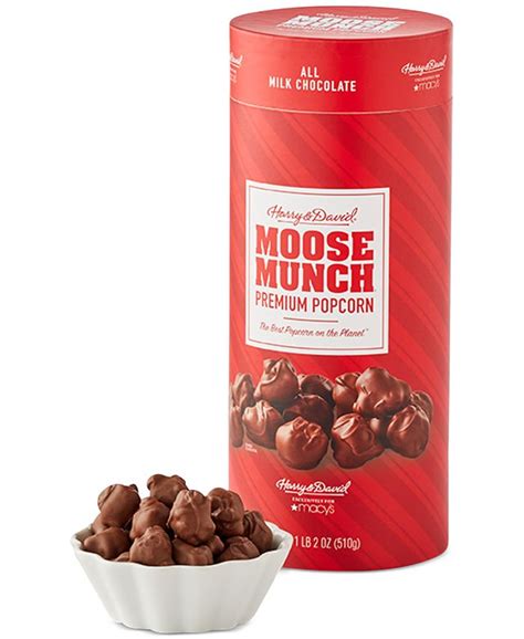 Harry & David Moose Munch Milk Chocolate Premium Popcorn logo