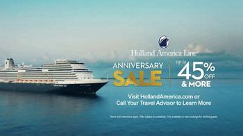 Holland America Line Anniversary Sale TV commercial - From Pool to Port