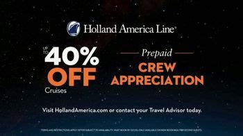 Holland America Line Black Friday Sale TV commercial - Alaska, Europe, Caribbean, Panama Canal: 40%