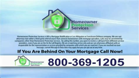 Homeowner Protection Services TV commercial - Behind on Your Mortgage