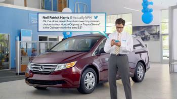 Honda Summer Clearance Event TV commercial - Neil Patrick Harris Tweets