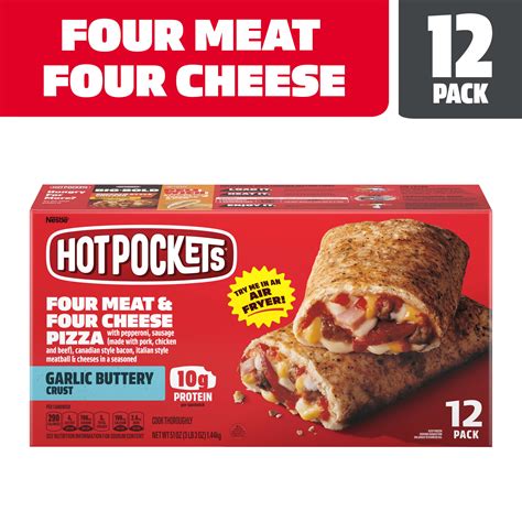 Hot Pockets Four Meat & Four Cheese Pizza