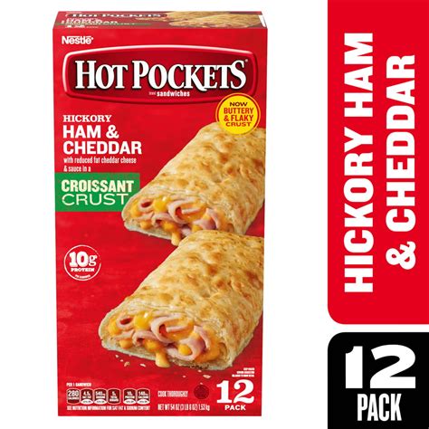 Hot Pockets Hickory Ham & Cheddar Croissant Crust logo