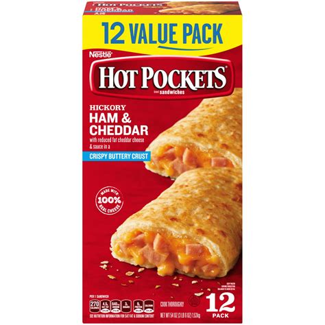 Hot Pockets Hickory Ham & Cheddar, 12 Value Pack commercials