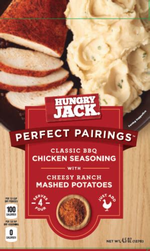 Hungry Jack Classic BBQ Chicken Seasoning with Cheesy Ranch Mashed Potatoes logo