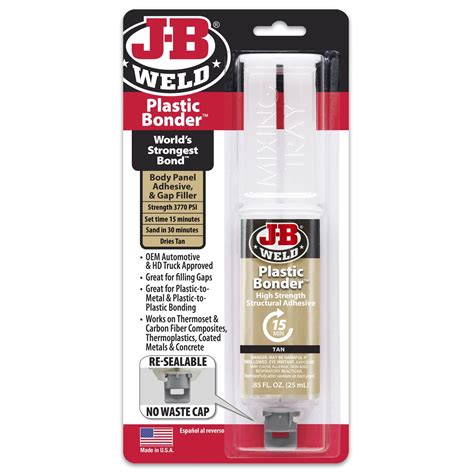 J-B Weld Plastic Bonder Syringe logo