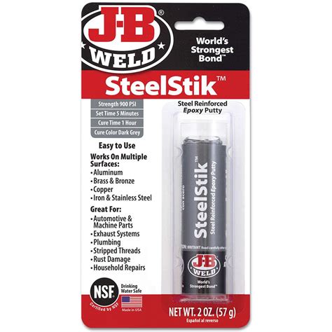 J-B Weld SteelStik Epoxy Putty Stick logo