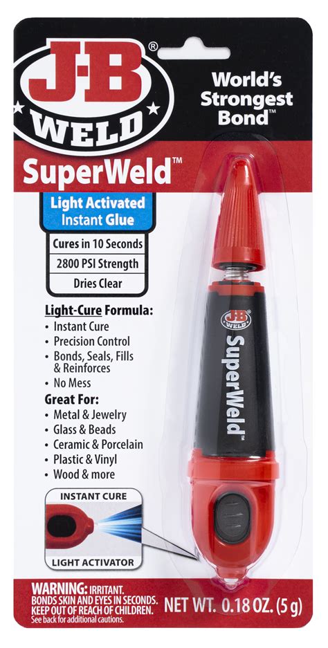 J-B Weld SuperWeld Light Activated Instant Glue