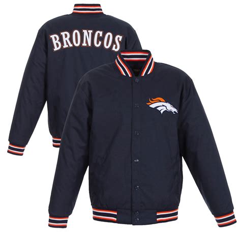 JH Design Group Denver Broncos Navy Varsity Jacket