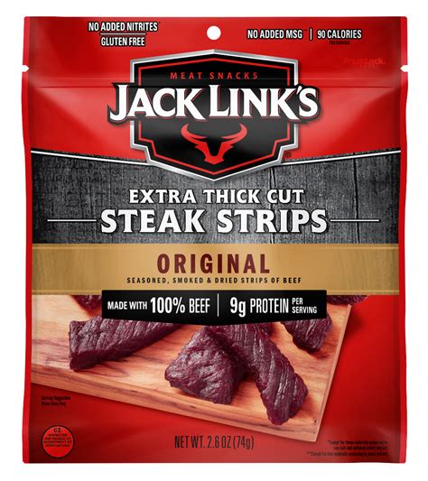 Jack Link's Beef Jerky Extra Tender Original Beef Steak Strips logo