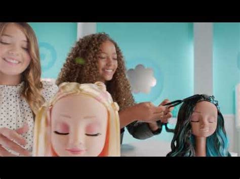 Jakks Pacific Cute Girls Hairstyles Styling Head Black Wavy Hair commercials