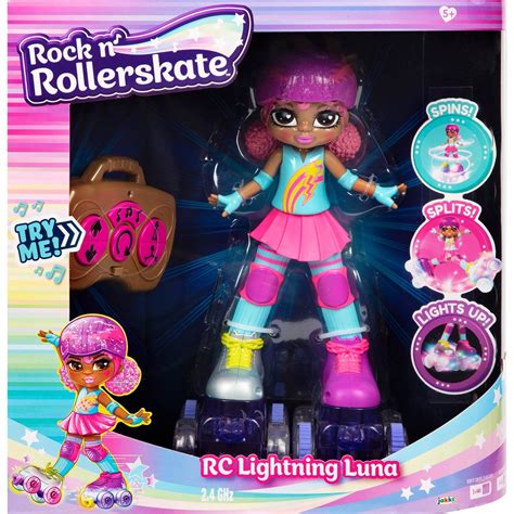 Jakks Pacific Rock n' Roller Skate Girl Lightning Luna Fashion Doll logo