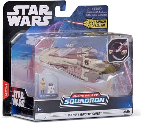 Jazwares Toys Micro Galaxy Squadron Obi-Wan Kenobi's Jedi Starfighter