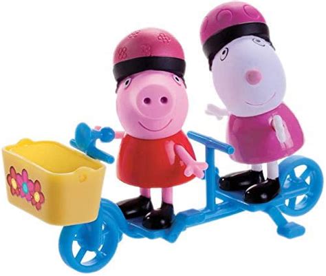 Jazwares Toys Peppa Pip Peppa and Suzy Sheep Bicycling Figures Pack logo