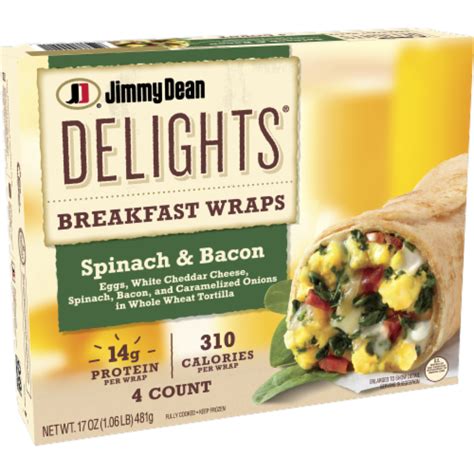 Jimmy Dean Delights Breakfast Wraps Spinach & Bacon